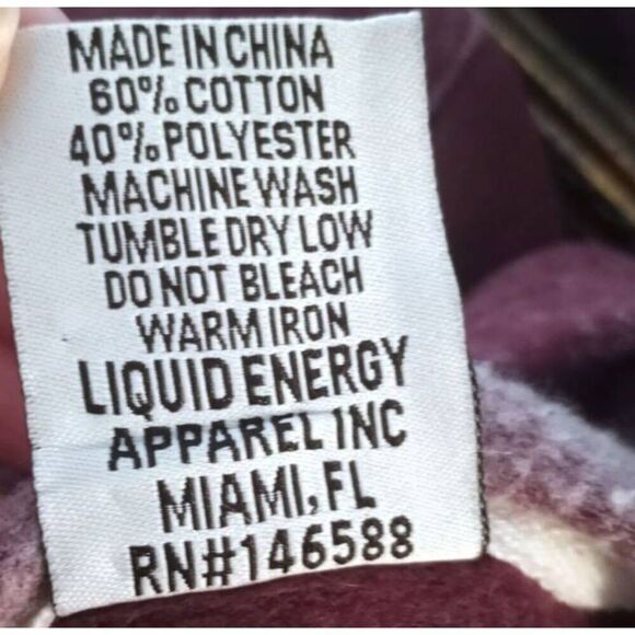 LIQUID ENERGY APPAREL MAROON & WHITE HUNTINGTON BEACH HOODIE SZ.S EUC. - Picture 5 of 5